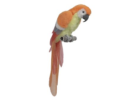 Fabric Parrot Hanger Orange 45cm