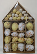 Plastic Eggs Assorted Yellow White X32