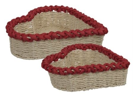 Paper Heart Baskets Red Set Of 2