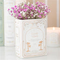 Ceramic Book Vase White 15x11x6cm