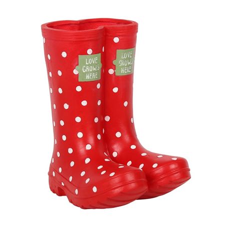 Planter Welly Boots Red 21.5x14cm