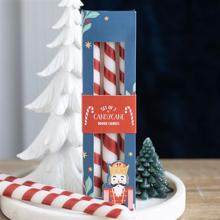 Candle Candy Cane Set Of 3
