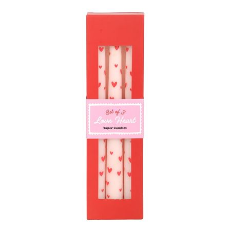 Candle Tapered Set Of 3 Love 26x2 (PACK OF 2)