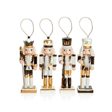 Nutcracker 4 Set Black Gold 13cm