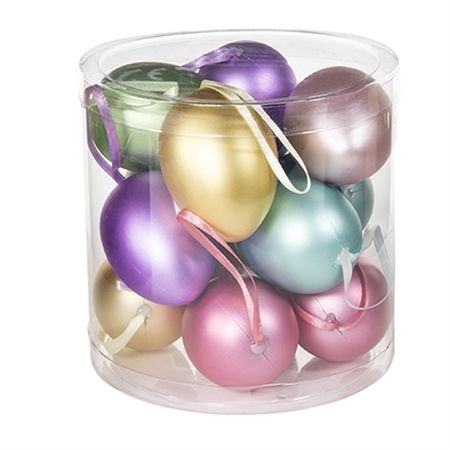 Hanging Easter Eggs Metallic 6cm X12 (PACK OF 2)