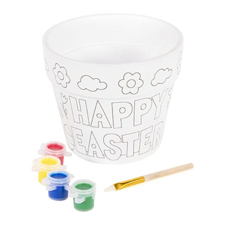 Easter Paint Your Own Flower Pot 11cm (PACK OF 2)