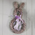 Wreath Rabbit With Lilac Bow 50cm
