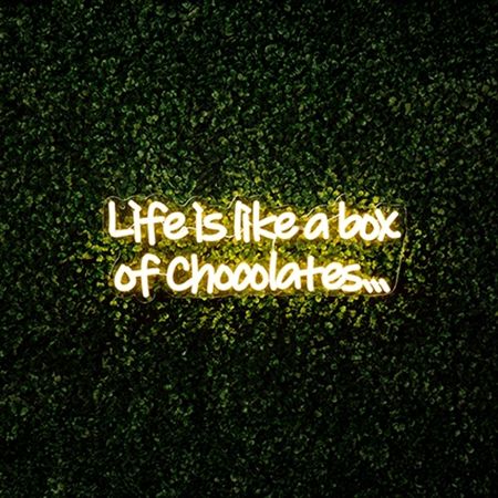 L E D Life Is Like Box Of Chocolates 45cm