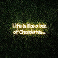 L E D Life Is Like Box Of Chocolates 45cm