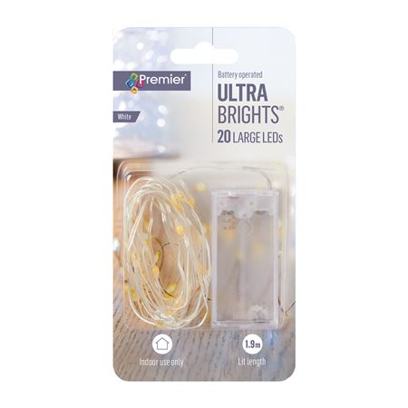 L E D 20 Battery Indoor Ultra White  (PACK OF 2)