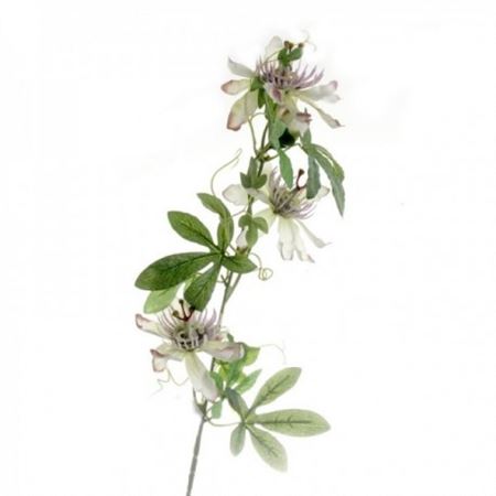 Artificial Passion Flower Green Purple (PACK OF 2)