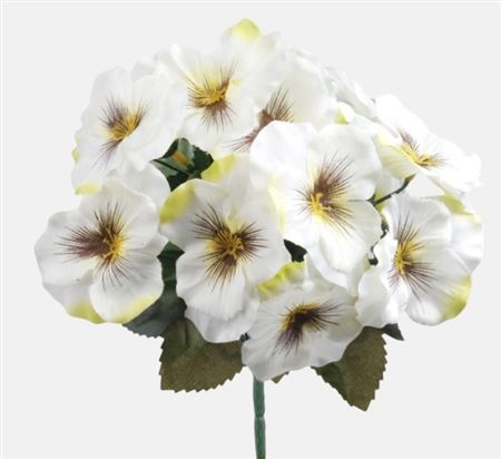Artificial Pansy Cream 26cm (PACK OF 4)