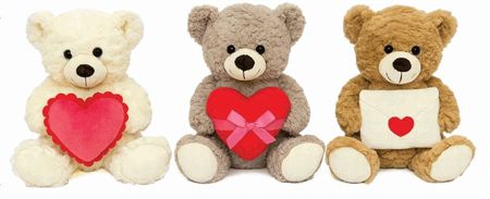 Valentines Bear Heart Letter 20cm (PACK OF 2)