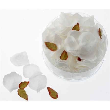Artificial Rose Petals Glitter White Box