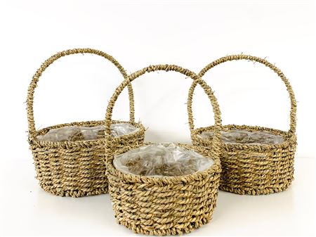 Basket Seagrass Round Set