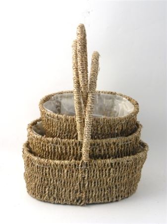 Basket Seagrass Oval Set