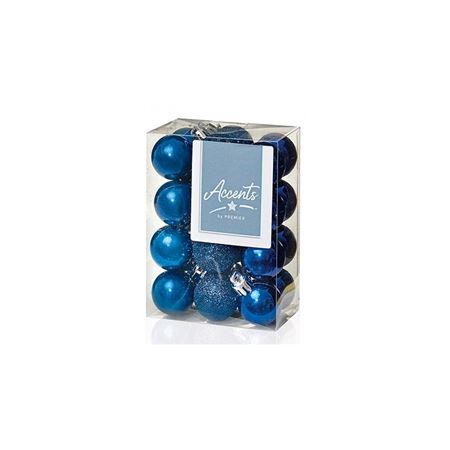 Baubles Multi Finish 30mm Mid Blue X24