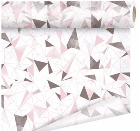 Cellophane Geo Grey Pink