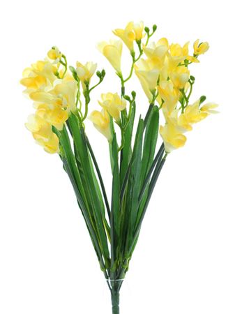 Artificial Freesia Bush Yellow