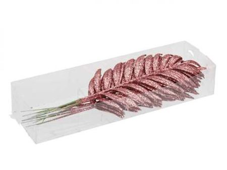 Palm Leaves Glitter Coral