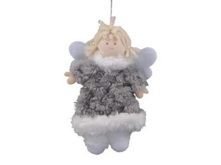 Hanging Angel Grey 12cm (PACK OF 8)