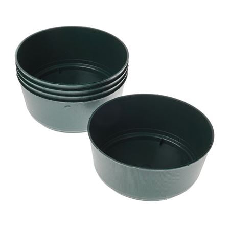 Plastic Bulb Bowl Green 21cm (pack of 5)