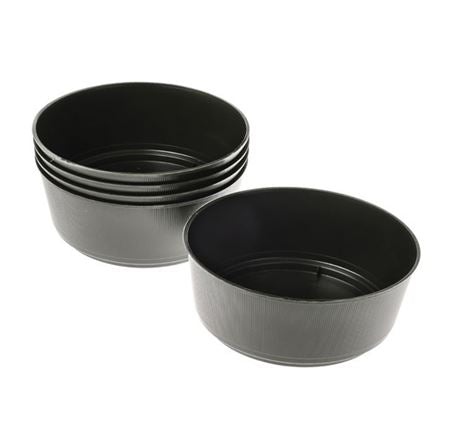 Plastic Bulb Bowl Green 24cm (pack of 5)