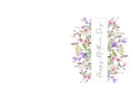Folded Card Mothers Day Flowers  (3 pack of 25 cards each)