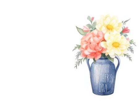 Folded Card Mothers Day Vase  (3 pack of 25 cards each)