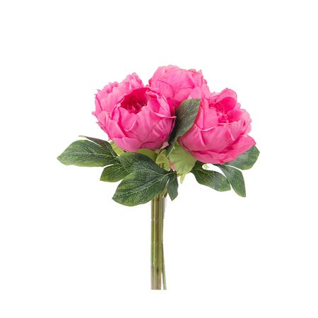 Artificial Peony Bunch Pink 28 Cm