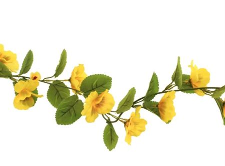 Artificial Garland Pansy Yellow 150cm (PACK OF 2)