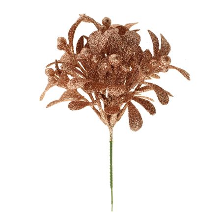 Pick Glittered Mistletoe Rose Gold