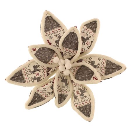 Poinsettia Clip Nordic Grey