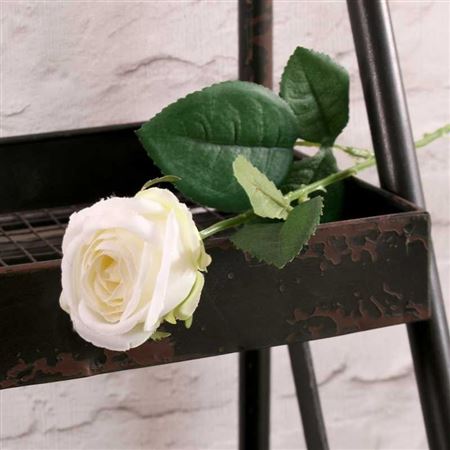 Artificial Buckingham Rose White (PACK OF 3)