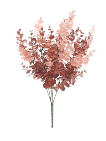 Artificial Eucalyptus Autumn Red Bush 46cm X 7