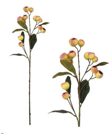 Artificial Rosehip Peach Spray X 14 63cm (pack of 2)