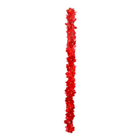 Garland Red Velvet Poinsettia 180cm