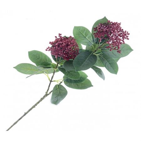 Artificial Skimmia Spray Green Red (PACK OF 3)