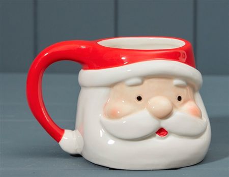 Ceramic Santa Mug 10.5cm