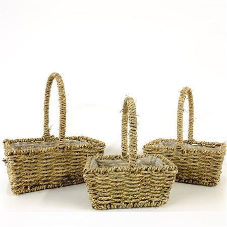 Basket Seagrass Rectangle Set