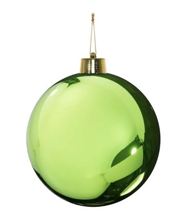 Bauble Unbreakable 25cm Shiny Green X1
