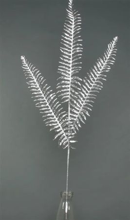 Metallic Fern Spray X 3 Silver