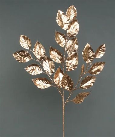 Metallic Birch Leaf Spray Gold