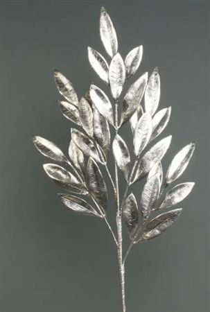 Metallic Laurel Leaf Spray Champagne
