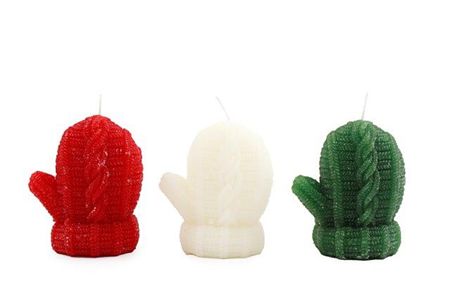 Mitten Candle 9cm X1  (PACK OF 3)