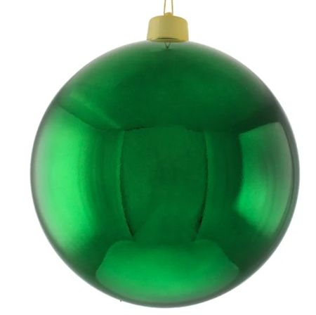 Bauble Unbreakable 30cm Shiny Green X1