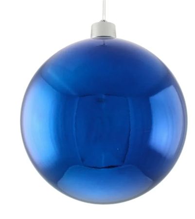 Bauble Unbreakable 30cm Shiny Blue X1