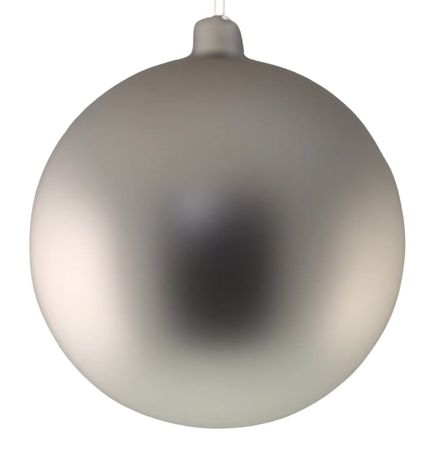 Bauble Unbreakable 30cm Matt Silver X1