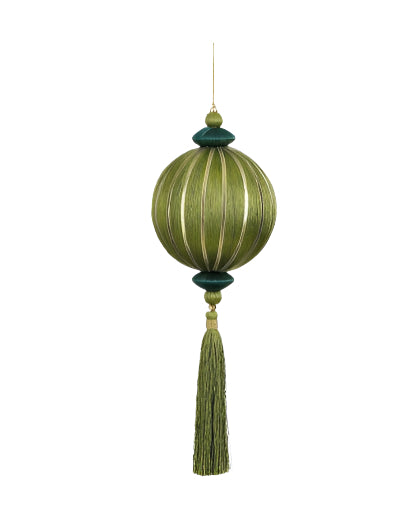 Ball Tassel Hanging 38cm Green