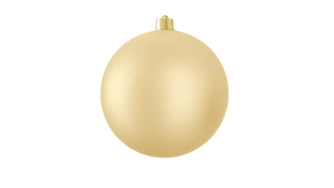 Bauble Unbreakable 20cm Matt Gold X1